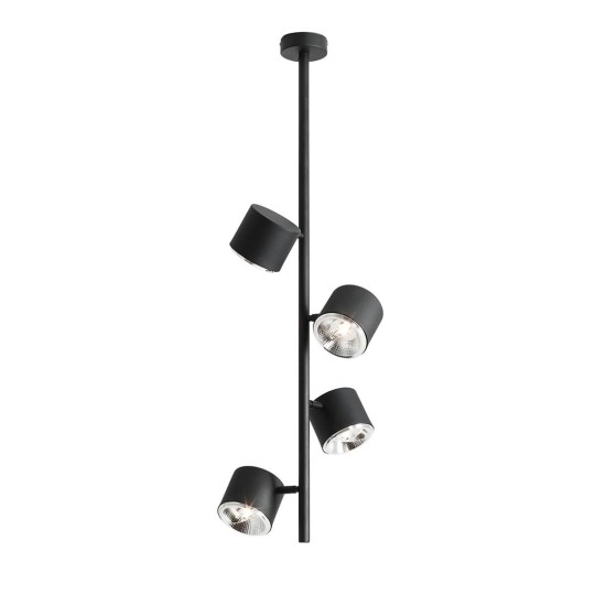 Modernus lubinis šviestuvas BOT 4 BLACK Modernus lubinis šviestuvas BOT 4 BLACK