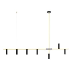 PAKABINAMAS ŠVIESTUVAS LEMPAS TREVO 7 BLACK BRASS