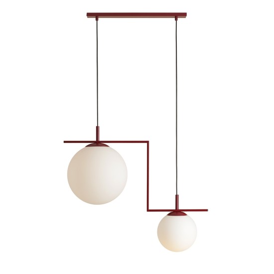 Modernus pakabinamas šviestuvas „Tora“  2 RED WINE MATTE