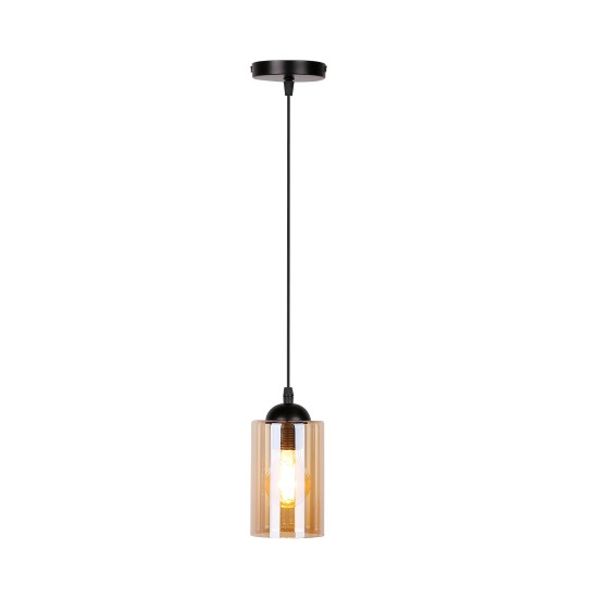 BISTRO Pakabinamas šviestuvas 1X40W E27 Rudas šviestuvo gaubtas