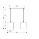 ATLANTA pakabinamas šviestuvas baltas 2X40W E27 baltas gaubtas ATLANTA pakabinamas šviestuvas baltas 2X40W E27 baltas gaubtas