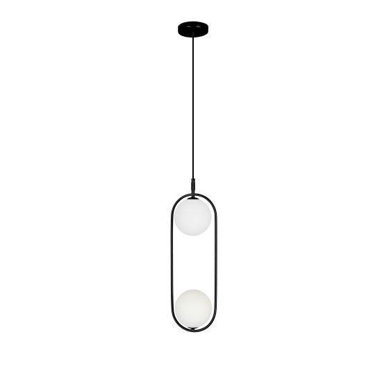 CORDEL pakabinama lempa 2X28W G9 juoda CORDEL pakabinama lempa 2X28W G9 juoda