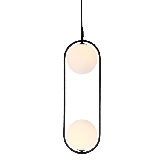 CORDEL pakabinama lempa 2X28W G9 juoda CORDEL pakabinama lempa 2X28W G9 juoda