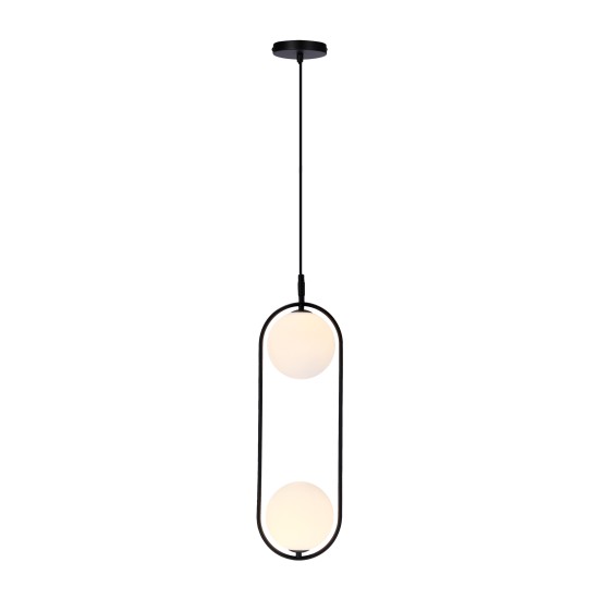 CORDEL pakabinama lempa 2X28W G9 juoda CORDEL pakabinama lempa 2X28W G9 juoda