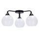 Caldera ceiling lamp  black 3x60w e27 white lampshade