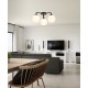 Caldera ceiling lamp  black 3x60w e27 white lampshade