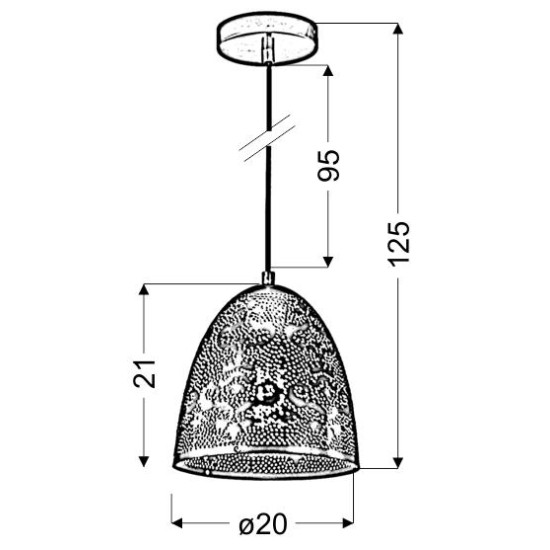 BENE PAKABINAMAS ŠVIESTUVAS 20/21 kūgis 1X60W E27 ažūrinis baltas BENE PAKABINAMAS ŠVIESTUVAS 20/21 kūgis 1X60W E27 ažūrinis baltas