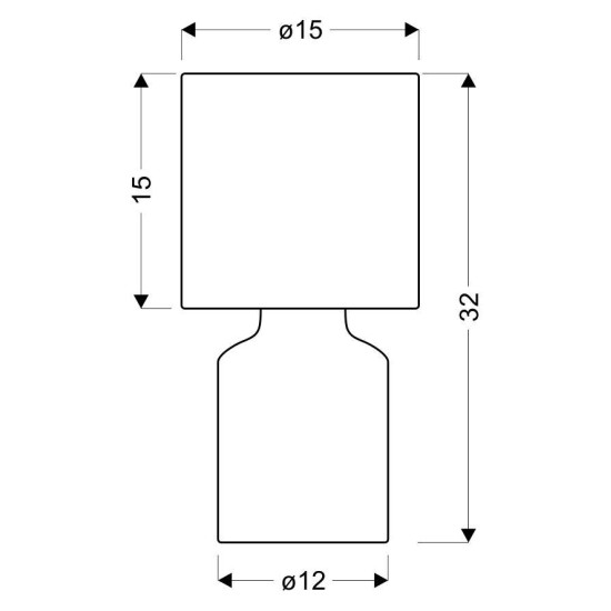 INER stalinė lempa 1x40w E14 balta INER stalinė lempa 1x40w E14 balta