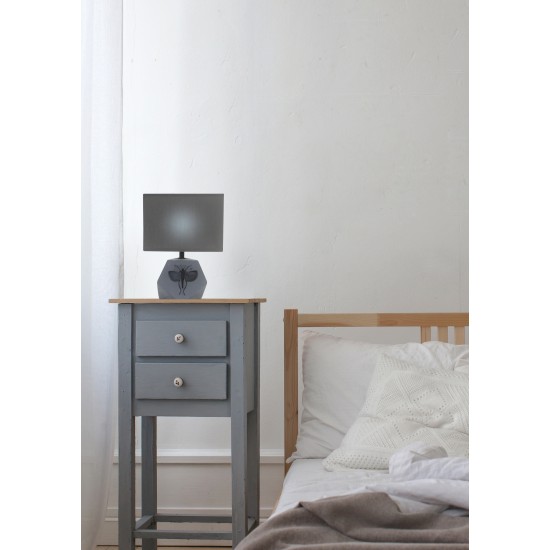 ANIMI stalinė lempa 1X40W E14 pilka ANIMI stalinė lempa 1X40W E14 pilka