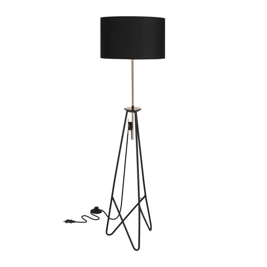 Toršeras FLOAT  1X60W E27 juodas\auksinis
