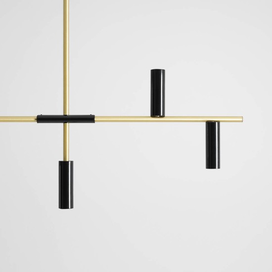 PAKABINAMAS ŠVIESTUVAS LEMPAS TREVO 7 BLACK BRASS