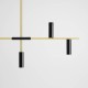 PAKABINAMAS ŠVIESTUVAS LEMPAS TREVO 7 BLACK BRASS