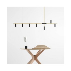 PAKABINAMAS ŠVIESTUVAS LEMPAS TREVO 7 BLACK BRASS PAKABINAMAS ŠVIESTUVAS LEMPAS TREVO 7 BLACK BRASS