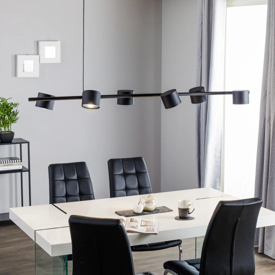 Modernus pakabinamas šviestuvas BOT 6 BLACK Modernus pakabinamas šviestuvas BOT 6 BLACK