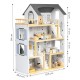 Lėlių namelis su medinių baldų komplektu Eco Toys Lėlių namelis su medinių baldų komplektu Eco Toys
