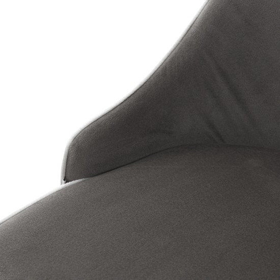 Kėdė LOUIS RIBBON veliūrinė pilka 44x59x88 cm Kėdė LOUIS RIBBON veliūrinė pilka 44x59x88 cm