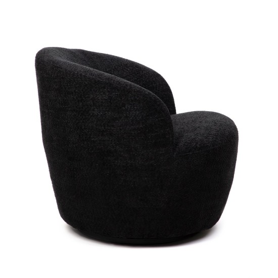 Fotelis | SWINGEN | pasukamas juodas | 65,5x77x69cm