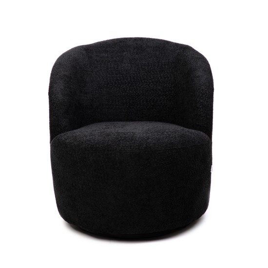 Fotelis | SWINGEN | pasukamas juodas | 65,5x77x69cm