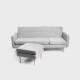 Kampinė sofa| MAMALU | modulinė pilka | 197x82,5x86 cm | Kampinė sofa| MAMALU | modulinė pilka | 197x82,5x86 cm |