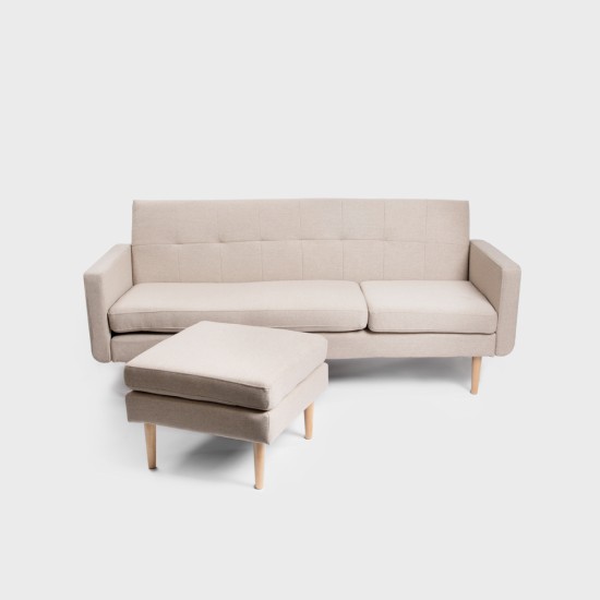 Kampinė sofa MAMALU | modulinė smėlio spalvos | 197x82,5x86 cm | Kampinė sofa MAMALU | modulinė smėlio spalvos | 197x82,5x86 cm |