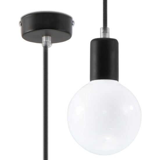 Pakabinamas šviestuvas EDISON juodas Pakabinamas šviestuvas EDISON juodas