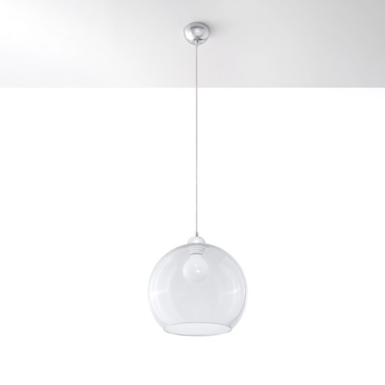 Pakabinamas šviestuvas BALL skaidrus