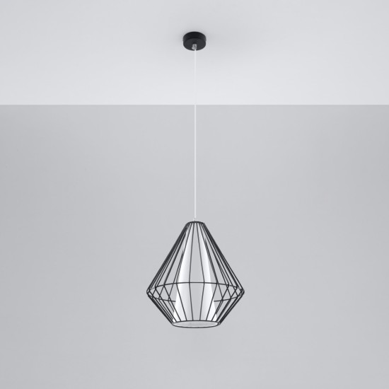Pakabinamas šviestuvas DEMI juodas