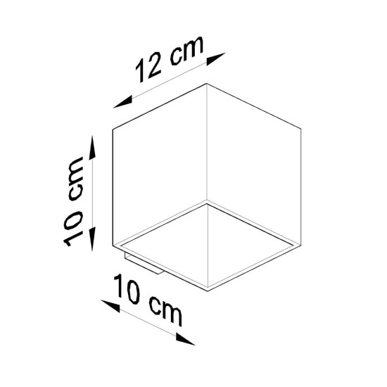 Sieninis šviestuvas QUAD concrete