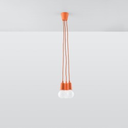 Pakabinamas šviestuvas DIEGO 3 oranžinis Pakabinamas šviestuvas DIEGO 3 oranžinis