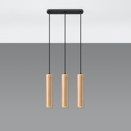 Pakabinamas šviestuvas LINO 3 wood Pakabinamas šviestuvas LINO 3 wood