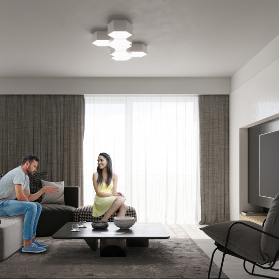 Lubinis šviestuvas SUNDE 11 baltas Lubinis šviestuvas SUNDE 11 baltas