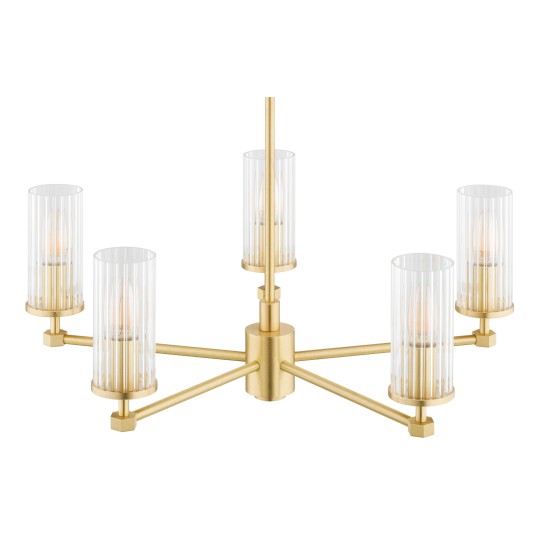 Didelis žalvarinis sietynas su grioveliuotu stiklu, 62 cm, HAMPTON Didelis žalvarinis sietynas su grioveliuotu stiklu, 62 cm, HAMPTON