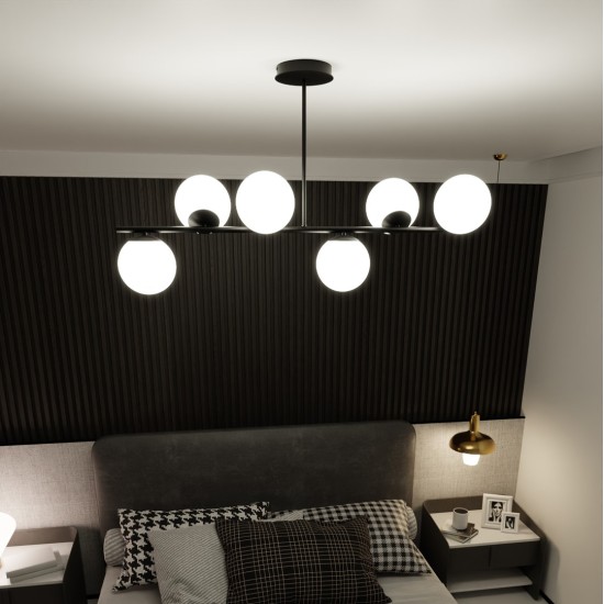 Pakabinamas šviestuvas BIOR 6 BLACK