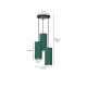 Pakabinamas šviestuvas BENTE 3 BL PREMIUM GREEN Pakabinamas šviestuvas BENTE 3 BL PREMIUM GREEN