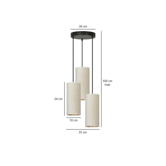 Pakabinamas šviestuvas BENTE 3 BL PREMIUM WHITE Pakabinamas šviestuvas BENTE 3 BL PREMIUM WHITE