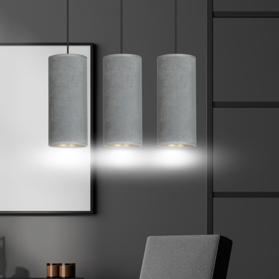 Pakabinamas šviestuvas BENTE 3 BL GRAY