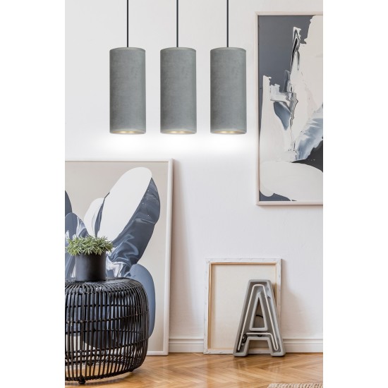Pakabinamas šviestuvas BENTE 3 BL GRAY