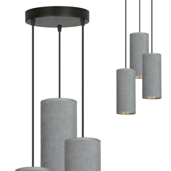 Pakabinamas šviestuvas BENTE 3 BL PREMIUM GRAY
