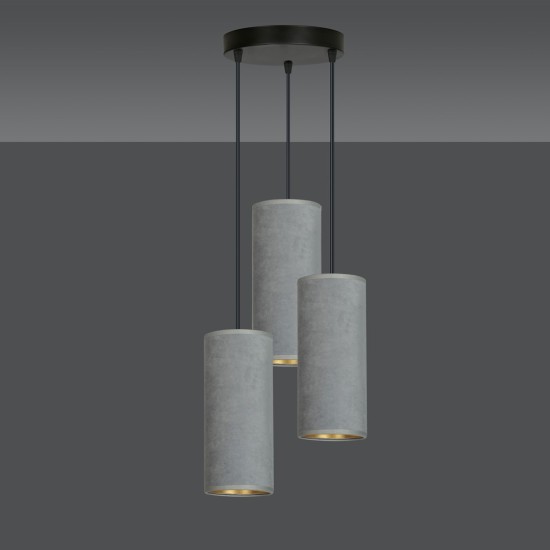 Pakabinamas šviestuvas BENTE 3 BL PREMIUM GRAY