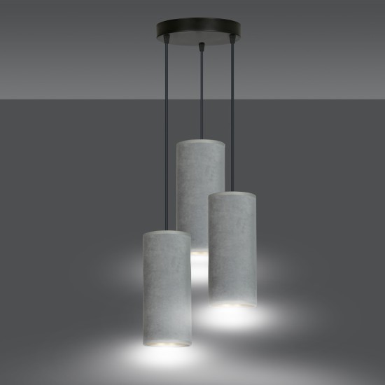 Pakabinamas šviestuvas BENTE 3 BL PREMIUM GRAY