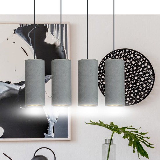 Pakabinamas šviestuvas BENTE 4 BL GRAY