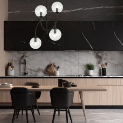 PAKABINAMAS ŠVIESTUVAS ARCHI 4B BL TRANSPARENT juodas, atspalvis