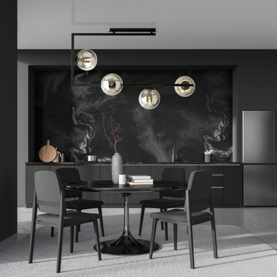 SOMA 4 BL GRAPHITE modernus lubinis šviestuvas su gaubtais SOMA 4 BL GRAPHITE modernus lubinis šviestuvas su gaubtais