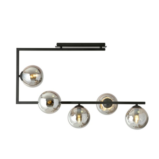 SOMA 5 BL GRAPHITE lubinis šviestuvas, modernus, juodas