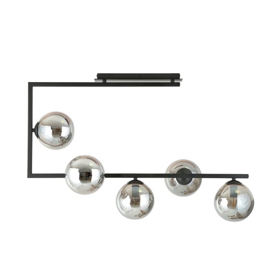 SOMA 5 BL GRAPHITE lubinis šviestuvas, modernus, juodas