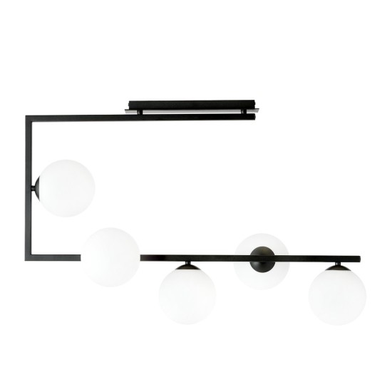 SOMA 5 BL OPAL lubinis šviestuvas, modernus, juodas