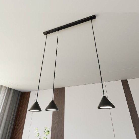 Pakabinamas šviestuvas ELIT 3 BLACK