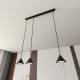Pakabinamas šviestuvas ELIT 3 BLACK