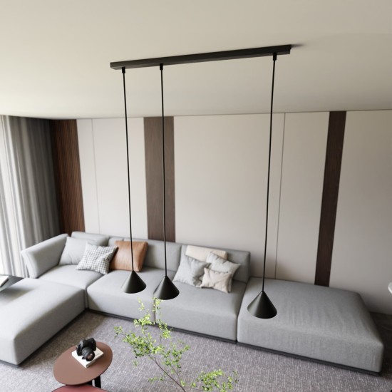Pakabinamas šviestuvas ELIT 3 BLACK