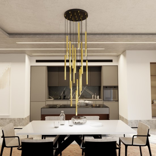 Modernus pakabinamas šviestuvas SELTER 17 PREMIUM GOLD Modernus pakabinamas šviestuvas SELTER 17 PREMIUM GOLD